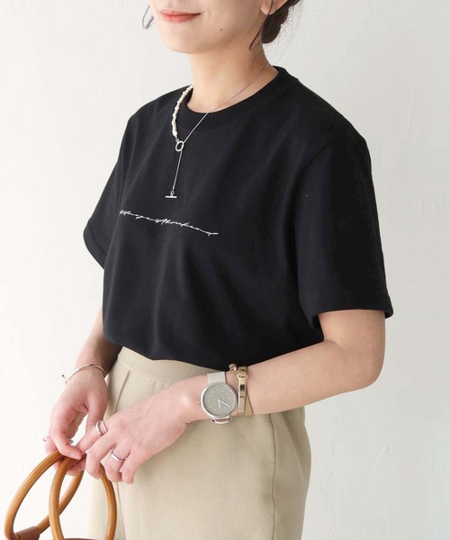 HER CLOSET（ハークローゼット）の「【shemoshelly】WEB限定ロゴプリントTシャツ（Tシャツ/カットソー・レディース・ブラック/ホワイト・S/M/L）」の21枚目の写真