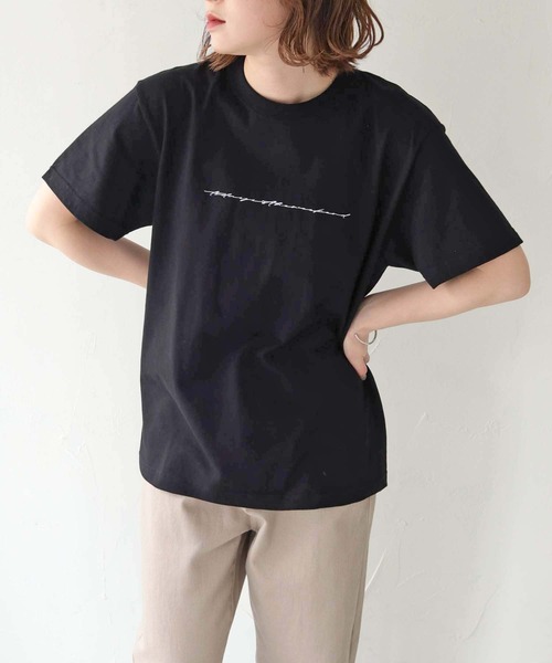 HER CLOSET（ハークローゼット）の「【shemoshelly】WEB限定ロゴプリントTシャツ（Tシャツ/カットソー・レディース・ブラック/ホワイト・S/M/L）」の6枚目の写真