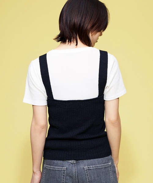 FOREVER 21(フォーエバー トゥエンティーワン)の「【POP】フラワー刺繍ニットタンク(その他トップス・レディース・ラベンダー/ブラック・FREE)」の7枚目の写真