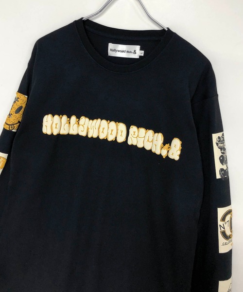 ADMIX/ATELIER SAB MEN(アドミックスアトリエサブメン)の「【Hollywood Rich.&】ハイテンションスムース / 発砲ラバープリント パンクベア ロンT(長袖T)(Tシャツ/カットソー・メンズ・ブラック/ホワイト・50/52/48)」の5枚目の写真