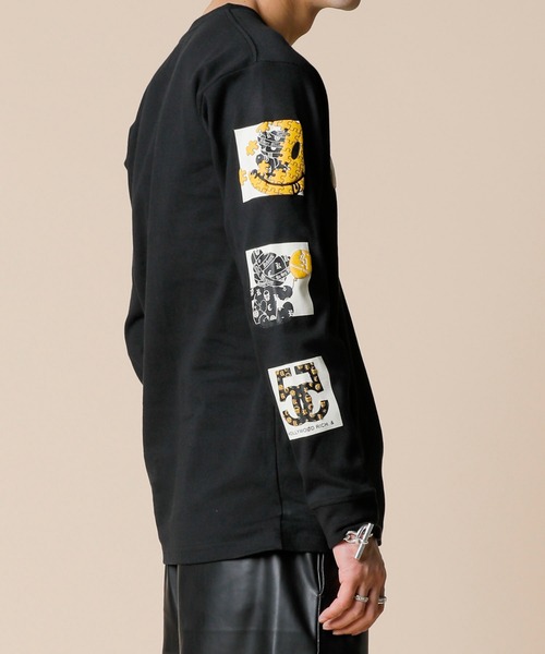 ADMIX/ATELIER SAB MEN(アドミックスアトリエサブメン)の「【Hollywood Rich.&】ハイテンションスムース / 発砲ラバープリント パンクベア ロンT(長袖T)(Tシャツ/カットソー・メンズ・ブラック/ホワイト・50/52/48)」の10枚目の写真
