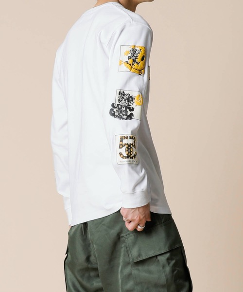 ADMIX/ATELIER SAB MEN(アドミックスアトリエサブメン)の「【Hollywood Rich.&】ハイテンションスムース / 発砲ラバープリント パンクベア ロンT(長袖T)(Tシャツ/カットソー・メンズ・ブラック/ホワイト・50/52/48)」の15枚目の写真