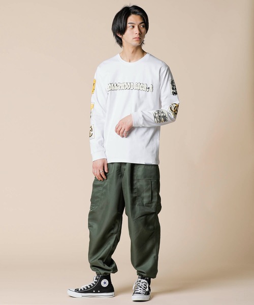 ADMIX/ATELIER SAB MEN(アドミックスアトリエサブメン)の「【Hollywood Rich.&】ハイテンションスムース / 発砲ラバープリント パンクベア ロンT(長袖T)(Tシャツ/カットソー・メンズ・ブラック/ホワイト・50/52/48)」の18枚目の写真