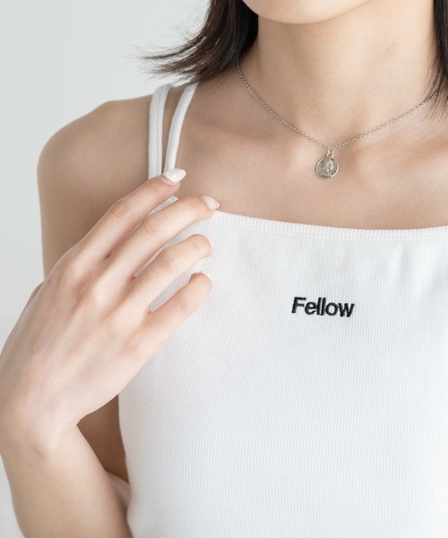 WEGO（ウィゴー）の「WEGO/ロゴ刺繍クロスショートキャミ（キャミソール・レディース・ホワイト/ブラック/パープル・FREE）」の7枚目の写真