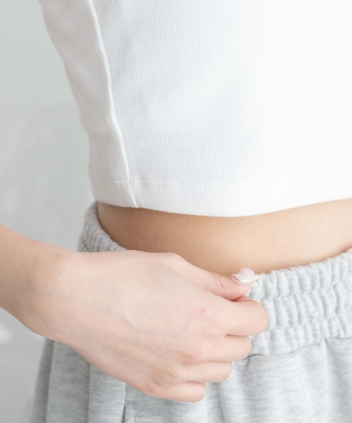 WEGO（ウィゴー）の「WEGO/ロゴ刺繍クロスショートキャミ（キャミソール・レディース・ホワイト/ブラック/パープル・FREE）」の9枚目の写真