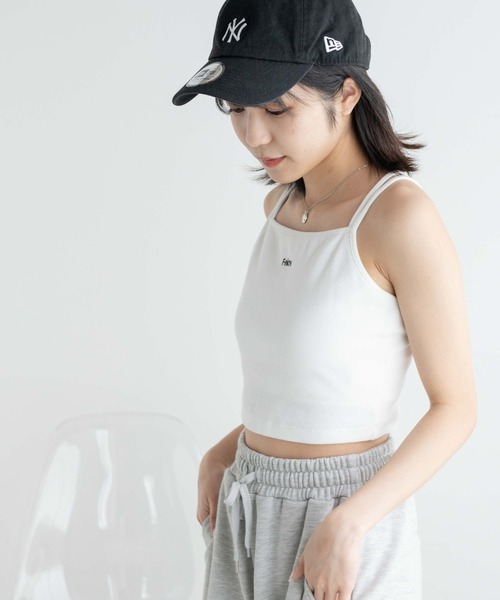 WEGO（ウィゴー）の「WEGO/ロゴ刺繍クロスショートキャミ（キャミソール・レディース・ホワイト/ブラック/パープル・FREE）」の14枚目の写真