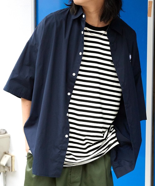 新品/未使用/i j p Design Polo 日本サイズ(M)/希少 MAISON KITSUNÉ Bold Fox Head Patch Oversized Polo Shirt in