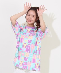 Disney（ディズニー）の「親子お揃い パステル 総柄 ディズニー Tシャツ 8145A（Tシャツ/カットソー）」