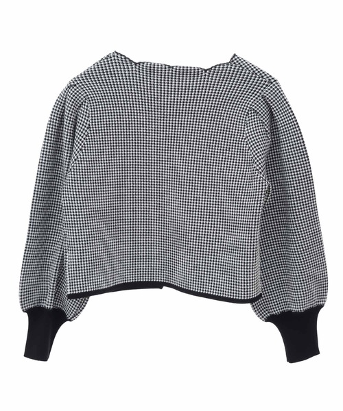31 Sons de mode（トランテアン　ソン　ドゥ　モード）の「スカラップカットジャガードカーディガン（ニット/セーター・レディース・オフホワイト/ネイビー/ブラック×ホワイト・36）」の21枚目の写真