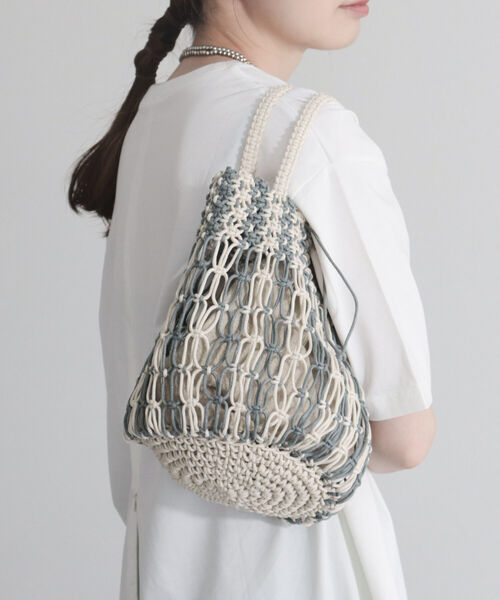 CACHELLIE（カシェリエ）の「【CACHELLIE/カシェリエ】ワックスコードバイカラートートバッグ（トートバッグ・レディース・ホワイト系その他4/レッド系その他3・FREE）」の2枚目の写真