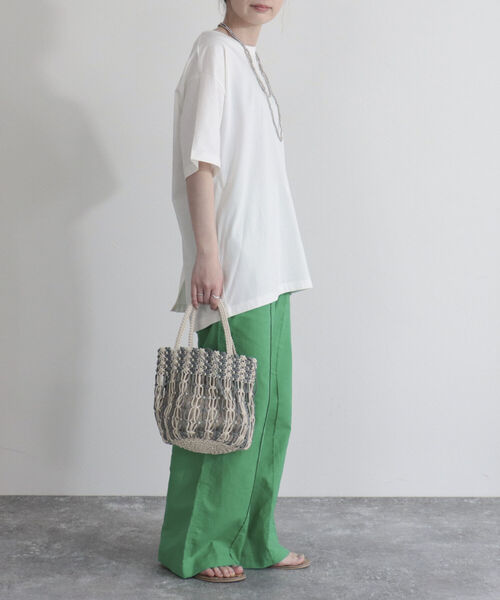 CACHELLIE（カシェリエ）の「【CACHELLIE/カシェリエ】ワックスコードバイカラートートバッグ（トートバッグ・レディース・ホワイト系その他4/レッド系その他3・FREE）」の4枚目の写真