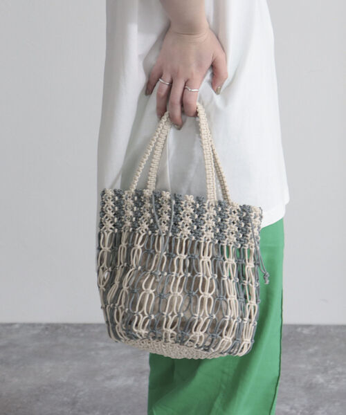 CACHELLIE（カシェリエ）の「【CACHELLIE/カシェリエ】ワックスコードバイカラートートバッグ（トートバッグ・レディース・ホワイト系その他4/レッド系その他3・FREE）」の5枚目の写真