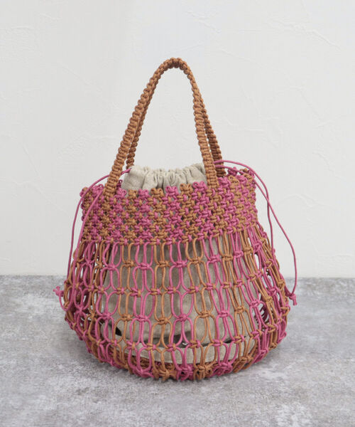 CACHELLIE（カシェリエ）の「【CACHELLIE/カシェリエ】ワックスコードバイカラートートバッグ（トートバッグ・レディース・ホワイト系その他4/レッド系その他3・FREE）」の3枚目の写真