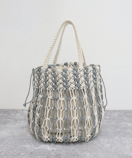 CACHELLIE（カシェリエ）の「【CACHELLIE/カシェリエ】ワックスコードバイカラートートバッグ（トートバッグ・レディース・ホワイト系その他4/レッド系その他3・FREE）」の6枚目の写真