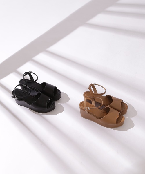 N.(N. Natural Beauty Basic)(エヌエヌナチュラルビューティーベーシック)の「◆プラットフォームサンダル(サンダル・レディース・ブラック/キャメル・22.5/24.5/23.5)」の12枚目の写真