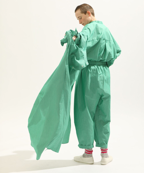 ジャーナルスタンダードラックス　タイプライターBigシャツワンピース　ロング　緑 ジャーナルスタンダードラックス タイプライターBigシャツ