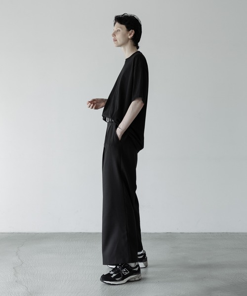 remer（リメール）の「loose Box pleats wide PT / ルーズボックスプリーツワイドパンツ（スラックス・メンズ・ネイビー/ブラック/グレイッシュベージュ・SMALL/MEDIUM/LARGE）」の20枚目の写真