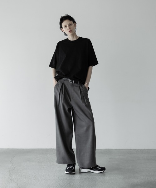 FRKM pleats wide slacks プリーツ　ワイドスラックス FRKM pleats wide slacks プリーツ ワイドスラックス BEAMS Wide