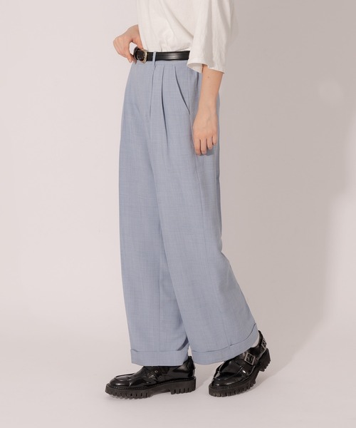 ONCILY（オンシェリー）の「【SET UP可能】ROLL UP STRAIGHT SLACKS /  ロールアップストレートスラックス（スラックス・メンズ・ブラウン/カーキ/グレイッシュブルー・MEDIUM/LARGE）」の6枚目の写真