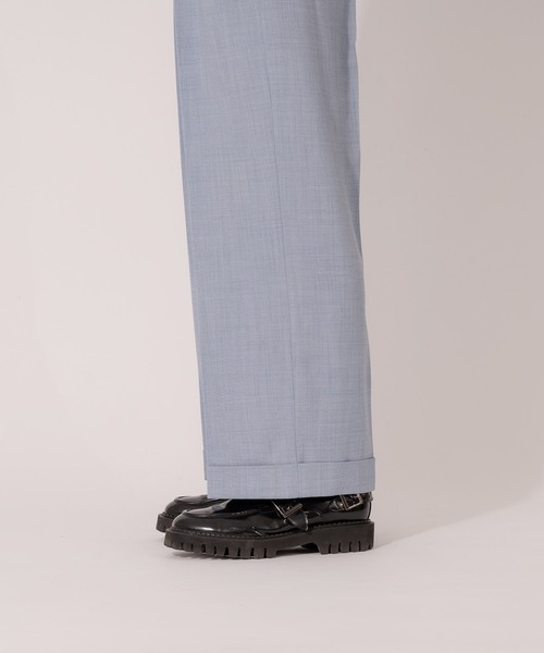 ONCILY（オンシェリー）の「【SET UP可能】ROLL UP STRAIGHT SLACKS /  ロールアップストレートスラックス（スラックス・メンズ・ブラウン/カーキ/グレイッシュブルー・MEDIUM/LARGE）」の12枚目の写真