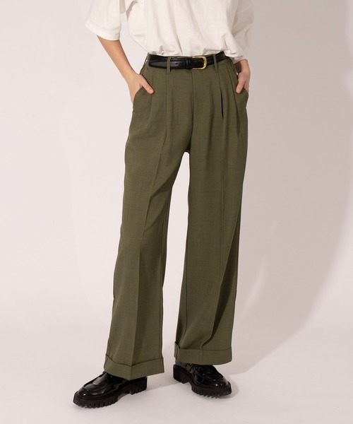 ONCILY（オンシェリー）の「【SET UP可能】ROLL UP STRAIGHT SLACKS /  ロールアップストレートスラックス（スラックス・メンズ・ブラウン/カーキ/グレイッシュブルー・MEDIUM/LARGE）」の22枚目の写真