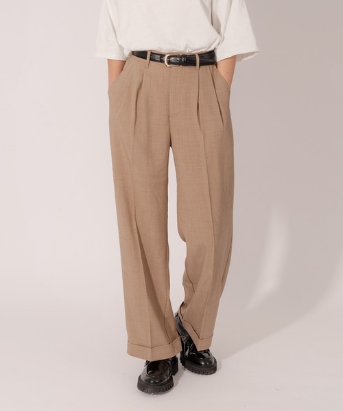 ONCILY（オンシェリー）の「【SET UP可能】ROLL UP STRAIGHT SLACKS /  ロールアップストレートスラックス（スラックス・メンズ・ブラウン/カーキ/グレイッシュブルー・MEDIUM/LARGE）」の13枚目の写真