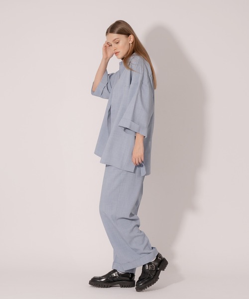 ONCILY（オンシェリー）の「【SET UP可能】ROLL UP STRAIGHT SLACKS /  ロールアップストレートスラックス（スラックス・メンズ・ブラウン/カーキ/グレイッシュブルー・MEDIUM/LARGE）」の10枚目の写真