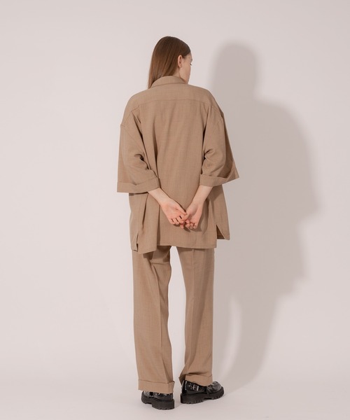 ONCILY（オンシェリー）の「【SET UP可能】ROLL UP STRAIGHT SLACKS /  ロールアップストレートスラックス（スラックス・メンズ・ブラウン/カーキ/グレイッシュブルー・MEDIUM/LARGE）」の20枚目の写真