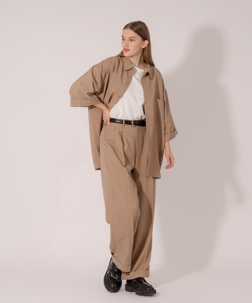 ONCILY（オンシェリー）の「【SET UP可能】ROLL UP STRAIGHT SLACKS /  ロールアップストレートスラックス（スラックス・メンズ・ブラウン/カーキ/グレイッシュブルー・MEDIUM/LARGE）」の17枚目の写真