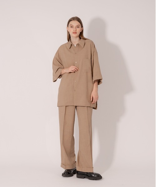 ONCILY（オンシェリー）の「【SET UP可能】ROLL UP STRAIGHT SLACKS /  ロールアップストレートスラックス（スラックス・メンズ・ブラウン/カーキ/グレイッシュブルー・MEDIUM/LARGE）」の19枚目の写真