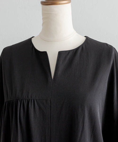 ear PAPILLONNER（イアパピヨネ）の「アシメギャザーオールインワン【SUM1 STYLE（スミスタイル）】（サロペット/オーバーオール・レディース・ブラック・FREE）」の12枚目の写真