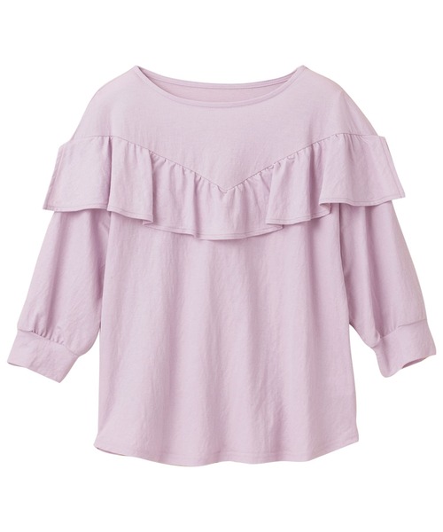 alotta(アロッタ)の「フリルデザインパフ袖カットソー(Tシャツ/カットソー・レディース・ライラック/ブラック/サックスブルー/オフホワイト・MEDIUM/LARGE/XX-LARGE/X-LARGE)」の17枚目の写真