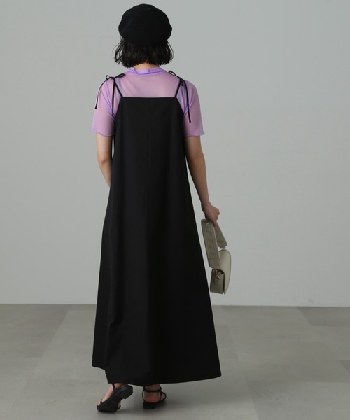 FREE'S MART（フリーズマート）の「◆肩リボンテントラインキャミワンピース（ワンピース・レディース・レッド/ブラック・MEDIUM/SMALL）」の7枚目の写真