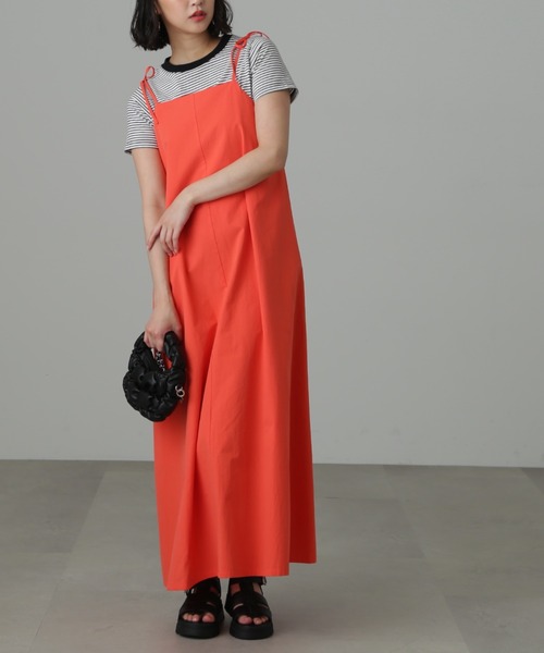 FREE'S MART（フリーズマート）の「◆肩リボンテントラインキャミワンピース（ワンピース・レディース・レッド/ブラック・MEDIUM/SMALL）」の11枚目の写真