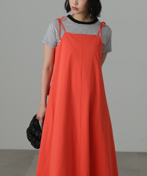 FREE'S MART（フリーズマート）の「◆肩リボンテントラインキャミワンピース（ワンピース・レディース・レッド/ブラック・MEDIUM/SMALL）」の19枚目の写真