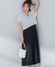 VICKY | 【コーデいらずでオシャレが楽ちん】ベストセットアップワンピース《洗濯機で洗える》(ワンピース)