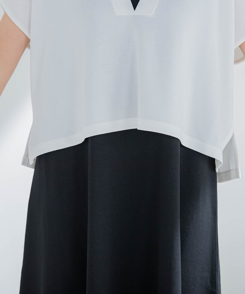 【コーデいらずでオシャレが楽ちん】ベストセットアップワンピース《洗濯機で洗える》