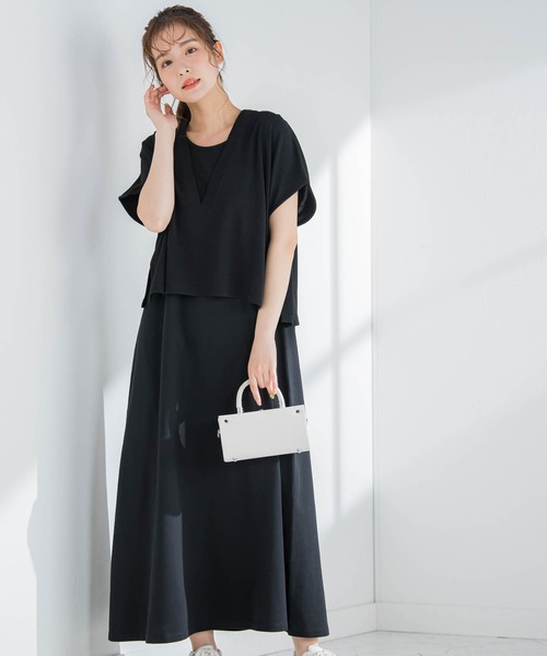 VICKY（ビッキー）の「【コーデいらずでオシャレが楽ちん】ベストセットアップワンピース《洗濯機で洗える》（ワンピース・レディース・カーキ/ブラック/グレー/ブラック系その他・M）」の19枚目の写真