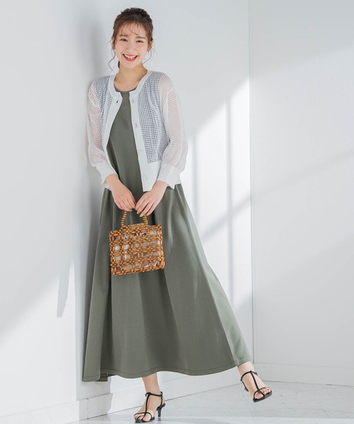 VICKY（ビッキー）の「【コーデいらずでオシャレが楽ちん】ベストセットアップワンピース《洗濯機で洗える》（ワンピース・レディース・カーキ/ブラック/グレー/ブラック系その他・M）」の15枚目の写真