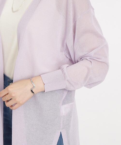 SHOO・LA・RUE(シューラルー)の「◆【接触冷感】大人の抜け感 シアートッパー ロングカーディガン(カーディガン/ボレロ・レディース・ライトブルー/ブラック/パープル/オフホワイト/グリーン系・00)」の20枚目の写真