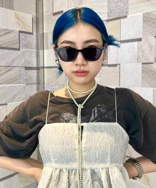 Ray BEAMS（レイビームス）の「noeyedia / サングラス "NE-445"（サングラス・レディース・ブラック/ライトグレー/ブラウン・ONE SIZE）」の2枚目の写真