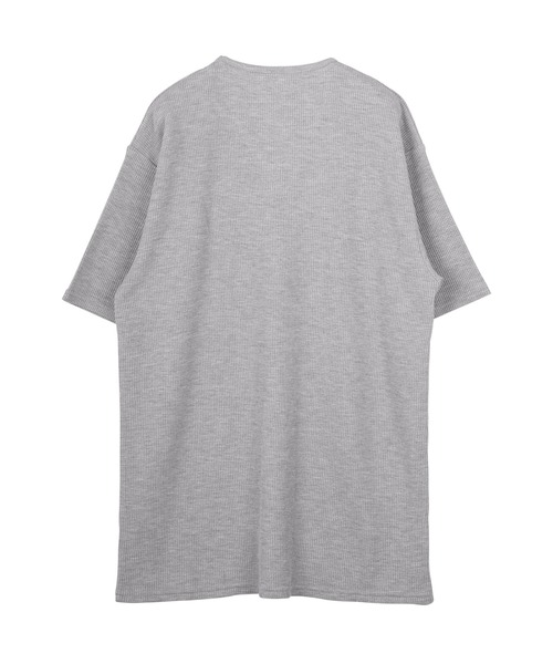 jiggys shop(ジギーズショップ)の「ワッフルサーマル Vネック 半袖Tシャツ カットソー(Tシャツ/カットソー・メンズ・ネイビー/ホワイト/ミックスグレー/ブラック/オリーブ・X-LARGE/MEDIUM/SMALL/LARGE)」の15枚目の写真