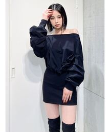 GYDA | Symmetry GYDAドッキングオフショルスウェットワンピース(ワンピース)