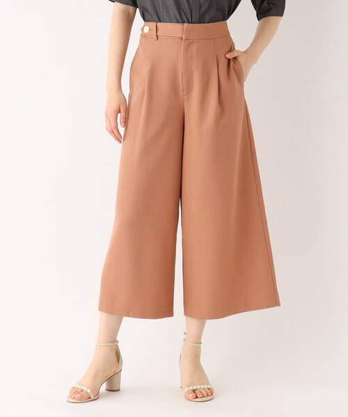 index(インデックス)の「◆リネンタッチ ワイドパンツ【イージーケア/洗濯機洗い可】(その他パンツ・レディース・ブラック/チャコールグレー/ブラウン系・42/40/38/36)」の3枚目の写真
