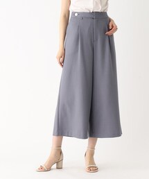 index | リネンタッチ ワイドパンツ【イージーケア/洗濯機洗い可】(その他パンツ)