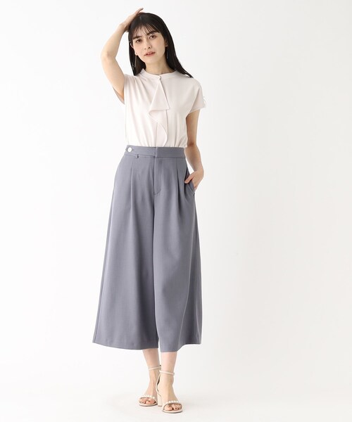 index(インデックス)の「◆リネンタッチ ワイドパンツ【イージーケア/洗濯機洗い可】(その他パンツ・レディース・ブラック/チャコールグレー/ブラウン系・42/40/38/36)」の18枚目の写真