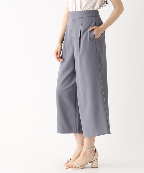 index(インデックス)の「◆リネンタッチ ワイドパンツ【イージーケア/洗濯機洗い可】(その他パンツ・レディース・ブラック/チャコールグレー/ブラウン系・42/40/38/36)」の21枚目の写真