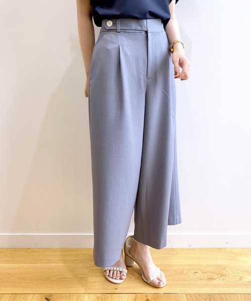 index(インデックス)の「◆リネンタッチ ワイドパンツ【イージーケア/洗濯機洗い可】(その他パンツ・レディース・ブラック/チャコールグレー/ブラウン系・42/40/38/36)」の9枚目の写真