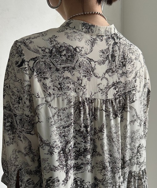 DouDou（ドゥドゥ）の「【WEB限定】6分袖プリントティアード