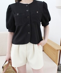 MODE ROBE（モードローブ）の「パイピングポケットデザイントップス（シャツ/ブラウス）」